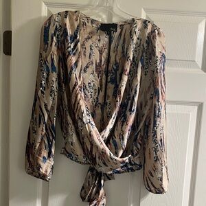 Kaii Women's Multicolor Abstract Wrap Blouse